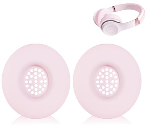 Adhiper Solo 4 Silikon-Schutzhülle für Ohrpolster, kompatibel mit Beats Solo 4, kratzfest, sicher, waschbar, Solo4-Schutzhüllen, Zubehör (Rosa)