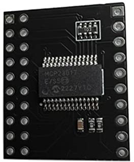 Qusedwey 1 Stück IIC SPI Bidirektionales 16-Bit-I/O-Expander-Pins, Serielles Schnittstellenmodul, Schwarz