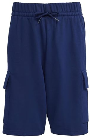adidas Unisex niños Essentials Cargo Shorts, Dark Blue/White, 15-16 Years