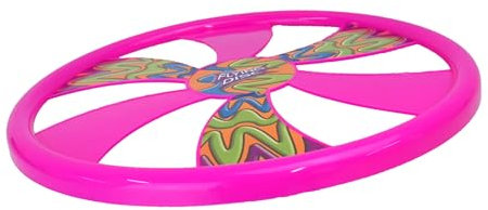 Lizzy 1pc Flying Disc 12 (30cm) Super Sports Skimmers Flying Saucer For Boys Girls Kids Outdoor Beach Garden Sports Toy, Engineered for Fun, Flying Disc Frisbee Ring (Pink)