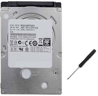 JXCHSWOU Disco Duro Interno SATA2 de 500 GB for portátil, 2,5, 500 GB, 160 MB/s, 2/8 MB, 5400-7200 RPM