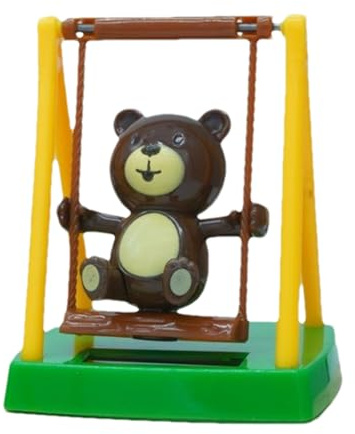 Giocattolo Solare Per Orso Oscillante - Figura Da Da Ballo | Ornamento Swing 'orso A Energia Solare | Regalo Di Decorazione Degli Animali Creativi Per Bambini Che Viaggiano In Ca