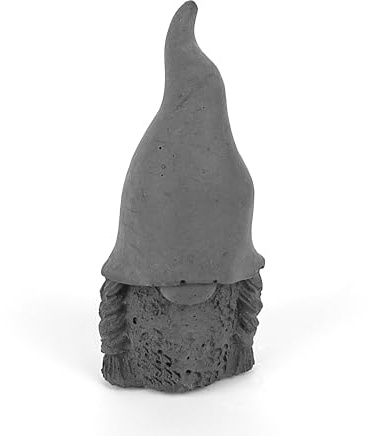 Handworkz | Grummel - Wichtel mit Zöpfen aus Beton | dekorativ & hochwertig | Weihnachtsdeko | mit Filzfüßen | Gartenzwerg | Das perfekte Geschenk! | Handarbeit - Made in Germany (Anthrazit, klein)