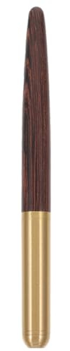 Abaodam Stylo Plume Bois Vintage en Laiton et Bois pour Calligraphie, Stylo de Bureau Moyen Taille pour Apprentissage et Usage Quotidien