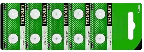 VOQGHTU 10 Stück AG10 Batterien Knopfzelle 1,5 V 189 389 390 LR1130 Alkaline Münzbatterien für Taschenrechner Uhren Spielzeug Taschenrechnerbatterie