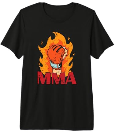 MMA Burning Boxhandschuh mit Feuer Premium T-Shirt