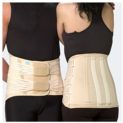 532 F DONNA - Corsetto semirigido lombosacrale alto - rinforzi paravertebrali - 4 tiranti pelvici