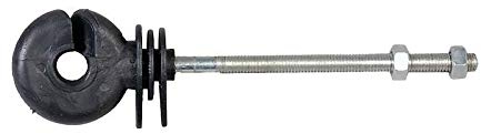 Eider 25x Abstandsisolator, Langstiel Ringisolator, metrisch M6 145 mm - Durchgehende, verzinkte Stütze (6,0 mm) - Metrisches Gewinde M6