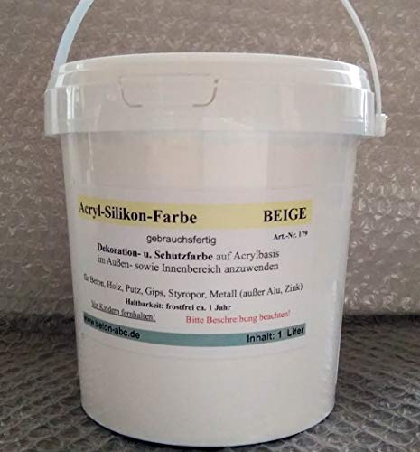 Beton-ABC Beige/Sandstein - Acryl-Silikon Farbe 1 Liter