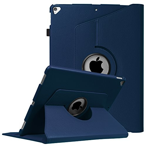 Fintie Hülle für iPad Pro 12.9 Zoll (2. und 1. Generation, Modell 2017 und 2015) - 360 Grad Rotierend Schutzhülle Smart Stand Cover Case mit Auto Schlaf/Wach Funktion, Marineblau
