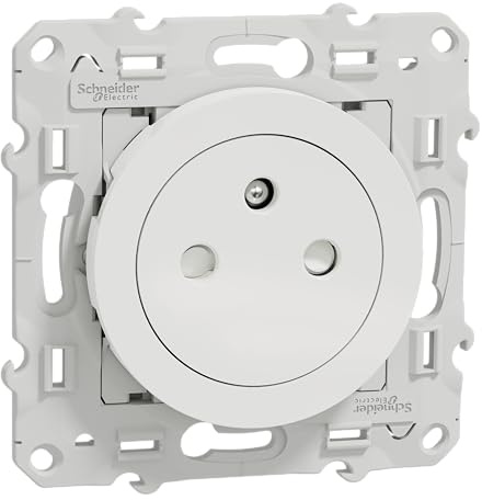 Schneider Electric - Odace - prise de courant 2P+T affleurante - blanc - S520052