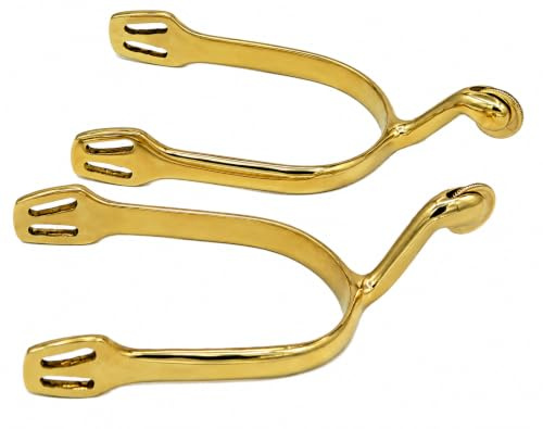 Tysons Breeches Sporen Messing Gold Schwanenhals ernonimisch Rädchen Dorn Rädchensporen Dornsporen (Rädchen)