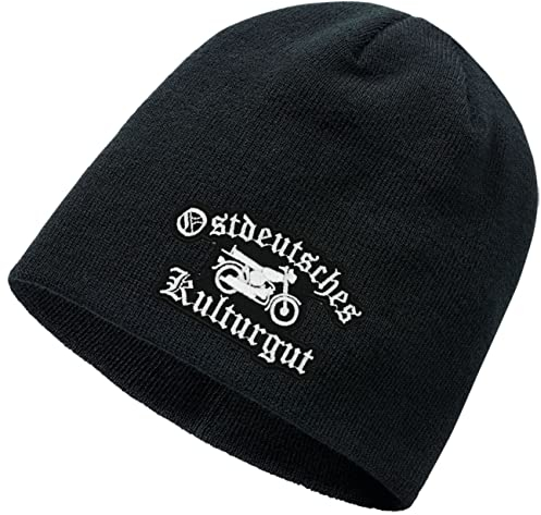 FELDWEGHEIZER Herren Jungen Winter Beanie mit Aufnäher Ostdeutsches Kulturgut Ostdeutschland