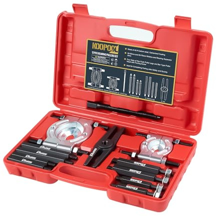 KOOPOOL Bearing Puller and Splitter Kit, Separator and Puller Set, Pinion Bearing Puller and Wheel Removal Tool, 5 Ton Capacity Bearing Separator with 2’’ and 3’’ Bearing Separator Jaws