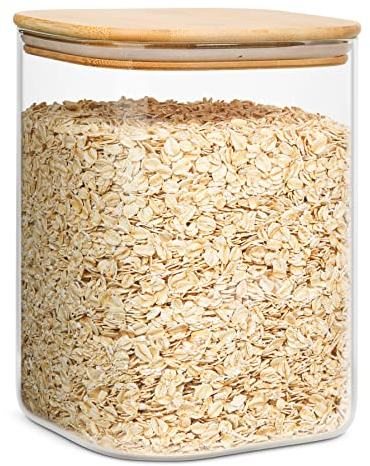 ComSaf 3,4 L Vorratsgläser mit Deckel 1er Set, Grosse Glasbehälter Φ15cm Vorratdosen Glas, Luftdichte Vorratsglas zur Aufbewahrung Küchenzutaten, Verratsgläser für Pasta, Nudeln, Mehl