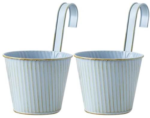 Cabilock 2stücke Hängender Vintage Blumentopf Aus Metall Retro Pflanzgefäß Für Balkon Garten Dekorativer Pflanzenhalter Ohne Drainagelöcher Für Innen Und Außendekoration