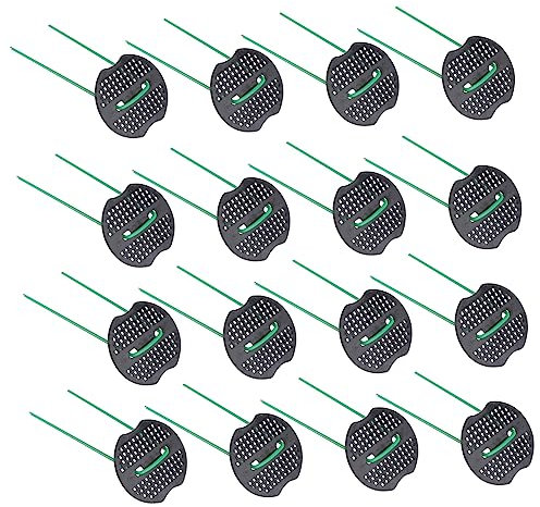OFFSCH Galvanized U-shaped Ground Nails for Artificial Garden Stake Gasket for Outdoor Gardening