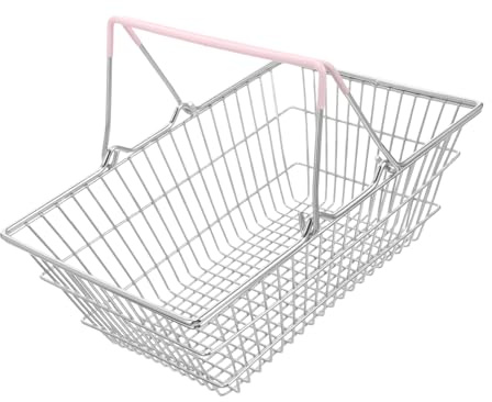 WOONEKY Shopping Basket Med Handtag Portabel Och Lättvikts Förvaring För Supermarknader Och Hemma Förvara Grönsaker Och Köksredskap