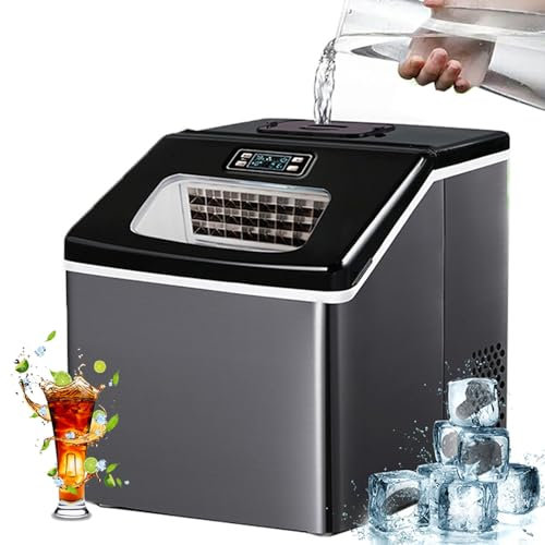 Macchina Per Ghiaccio Automatica Da Banco Da 120 W Con Touch Screen, 25 Kg 30 Kg/24 Ore, 24 Ghiacci Alla Volta, 3 Modi Per Aggiungere Acqua, Autopulizia Automatica, Per Casa, Ristorante, Bar,A-25KG