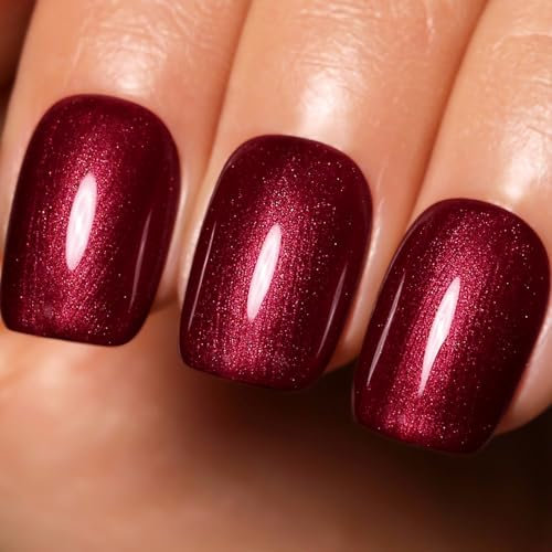 FireDeep Pearl Roter Gel-Nagellack, 0.54 Fl Oz Große Flasche UV/LED Soak Off Roter Gel-Lack für Frühling und Sommer