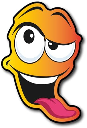 Premium Aufkleber Vinyl Autosticker naughty Emoji 18x12cm (L) - Wetterfest, Leicht Anzubringen & Rückstandsfrei Entfernbar, Langlebige Designs für Auto