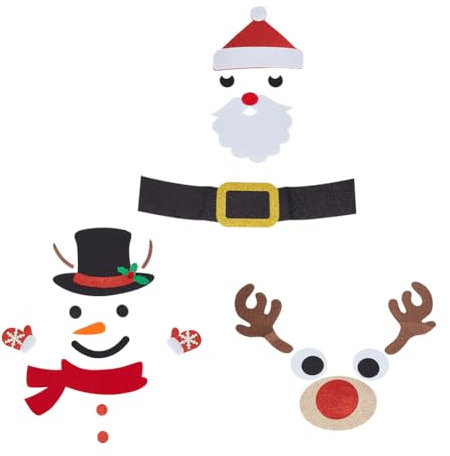 DELORIGIN 3 Set Weihnachts Türaufkleber Weihnachts Schneemann Wandaufkleber Hirsch Fensteraufkleber Weihnachtsaufkleber Kunst Wanddekoration Weihnachten Deko Für Weihnachten Zuhause Party DIY Basteln