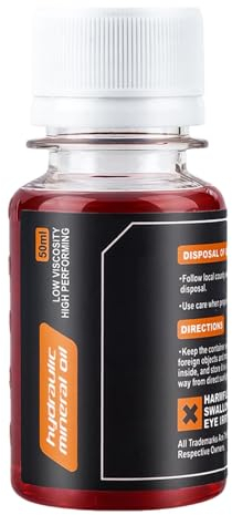Mineralöl-Bremsflüssigkeit, Fahrradbremsen-Mineralöl | 50 ml hitzebeständiges Bremsschmiermittel,Langanhaltende, nicht fettende, mineralische Radschmierung für Bergtouren