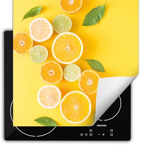 TMK ArtDeko Cubre Vitrocerámica Inducción 60 x 52 cm, Limón Amarillo | Tapa Protectora, Placa protectora vitrocerámica inducción, Vinilo