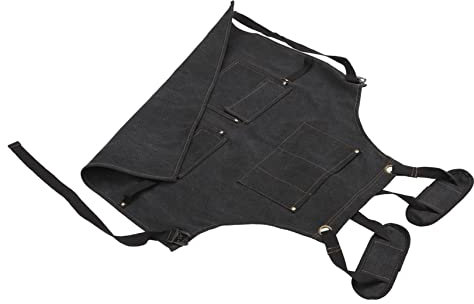 Garneck Hochwertige Canvas-kochschürze Von Unisex Verstellbar Zum Kochen Und Grillen Schwarz