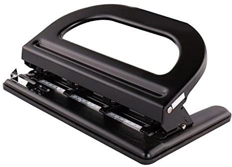 SXRQ Perforatrice de bureau 4 trous ronds Capacité 30 feuilles avec échelle de positionnement Bac de rangement pour scrapbooking