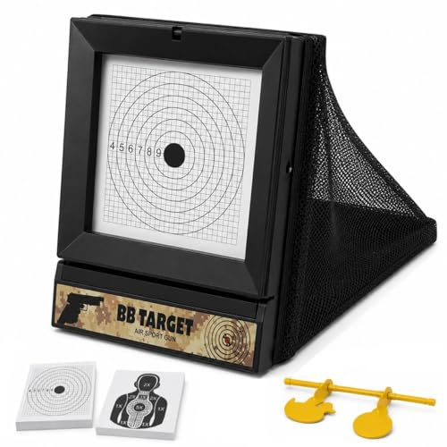 Cazabalines Airsoft. Tiro Dual + 100 dianas 17x17 cms x Objetivos móbiles