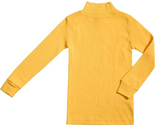 BABIDU - Punt NOU Camiseta Interior Niños Unisex Cuello Medio Alto Semicisne, Ropa Interior para Niño y Niña Unisex de 2 a 16 Años, Camiseta Interior Manga Larga Algodón y Poliéster, Tejido Afelpado
