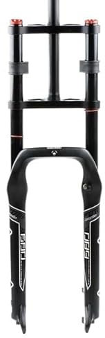 HESHUWEN Forcella MTB 26 * 4.0 Forcella Fat Tire Doppia Spiaggia Bici Fat Tire Bicicletta Sospensione Aria 135MM Ammortizzatore 180mm Escursione Forcella della Bicicletta(32MM Black)