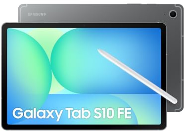 Samsung Galaxy Tab S10 FE, 3 anni di garanzia, Android Tablet, Display 10.9 LCD, 5G, RAM 8GB, 128GB, 8.000 mAh, S Pen, Android 15, IP68, Gray [Versione italiana]