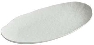 Ceramic household steamed fish plate, white oval salad plate - 20.5 inch fish plate