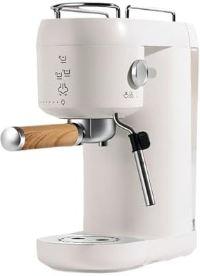 Machine à café Professionnelle, Machine à Expresso Automatique, Pression de Pompe de 20 Bars + buse à Vapeur pour Mousse de Lait, poignée en Acier Inoxydable 304, Petite Machine à