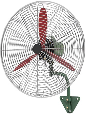 YAVYAV 55cm/22in, 65cm/26in, 75cm/30in Oscillating Wall Mounted Air Cool Fan With 3 Speed, 120 Degree Oscillating Head, For Home Office Workshop Factory And Basement Use(65cm/26in)