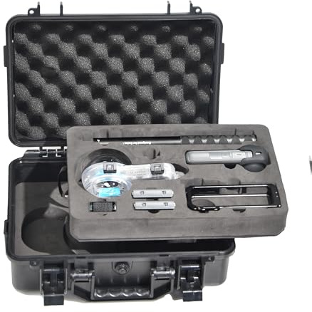 Custodia impermeabile per Insta360 X5/X4, custodia protettiva rigida con design impermeabile e antiurto, interno in EVA per fotocamera X5, custodia subacquea, batterie, bastone (27 cm), dimensioni 345