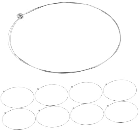 Yardwe 10stücke Stahlgitarrensaiten Akustikgitarren Ersatz-e-saiten Metall-gitarrensaite Für E-gitarren Und Akustikinstrumente