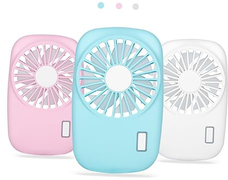 NUOBESTY Ventilador Portátil Recargable Mini Ventilador Rosa Ajustables Usb Exterior Oficina Hogar