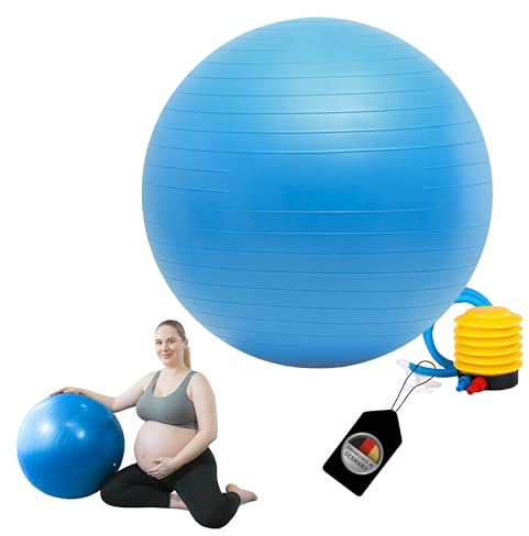 Schwangerschaftsball Gymnastikball Pezziball Sitzball Trainingsball Fitnessball & Balance Yoga Ball mit Pumpe Pilates Ball Robuster für Erwachsene Büro Gymnastikbälle Schwangerschaft Schwanger 65cm