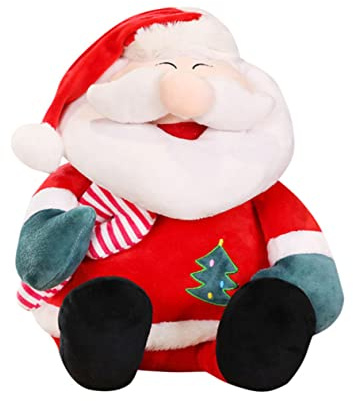Milisten Weihnachtsmann Plüschfigur Großes Rotes Kuscheltier Weihnachtliche Dekoration Für Sofa Auto Party Weiches Stofftier Geschenk Für Junge Mädchen Und Erwachsene
