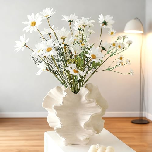 Blumenvase Vasen Keramik Vase für Blumen Moderne Vasen für Nordisches für Pampasgras Tulpen Rosen Deko für Schlafzimmer Wohnzimmer Büro