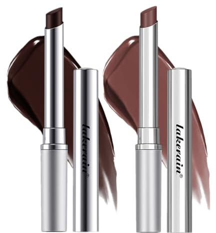 2PCS Honey Lipstick, Black & Nude Hydrating Tinted Lip Balm For Dry Lips, Nourishing Lip Balm Natural Tint Lipstick Lip Care Makeup (# Black+Nude)