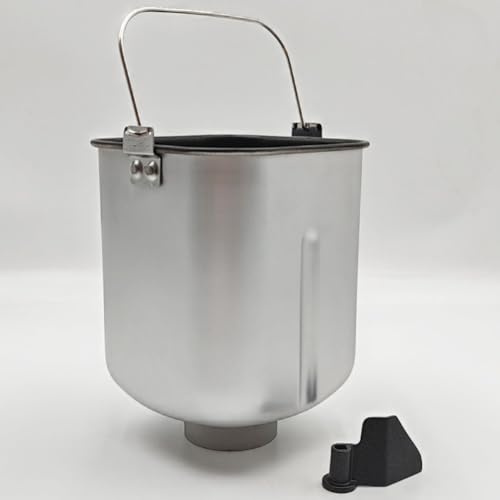 URPIZY Bandeja de horno de aleación de aluminio antiadherente con aleta para amasar, 14,5 x 14,5 x 19,5 cm, repuesto para panificadora