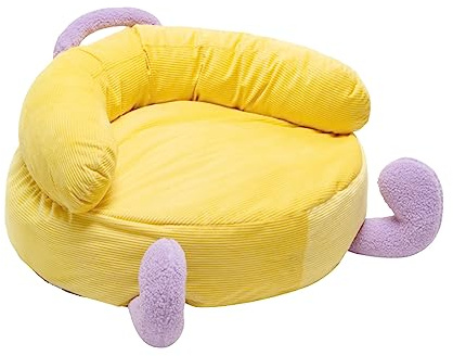 Generic Bäddsoffa för Husdjur Mjuk Andas Anti-Slip All Seasons Kattsoffa för Valp, Polyester Modernt Fleecematerial (Typ 1)
