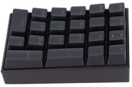 Taidda Tastiera Meccanica Cablata Retroilluminata Senza Sbiadimento Resistente per il Gioco Tastiera LED a 21 Tasti per Meccanica del Computer (Interruttore blu)