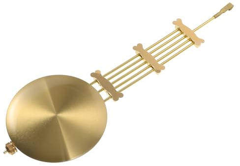 VALICLUD Aluminium Pendeluhrwerk mit Vergoldetem Metallpendel Ersatzteil für Quarz Wanduhr für Selbstgemacht Uhren und Austausch von Uhrwerksteilen bei Großen Wanduhren