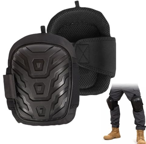 Knee Pads Hard Shell EVA Gel Non Slip Straps Shock Absorption Work Tactical | Non Slip Knee Pads for Cycling, Skating, Hiking, Construction, Gardening. EVA Lining Comfort Fit, Shock Absorbing & Tactical.