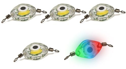 Shntig Leurres pour poissons à LED, gouttes profondes, lumière de pêche, leurres lumineux, clignotants, cuillères de pêche, clignotants sous-marins, leurres pour traîner légers, attrape-poissons à LED